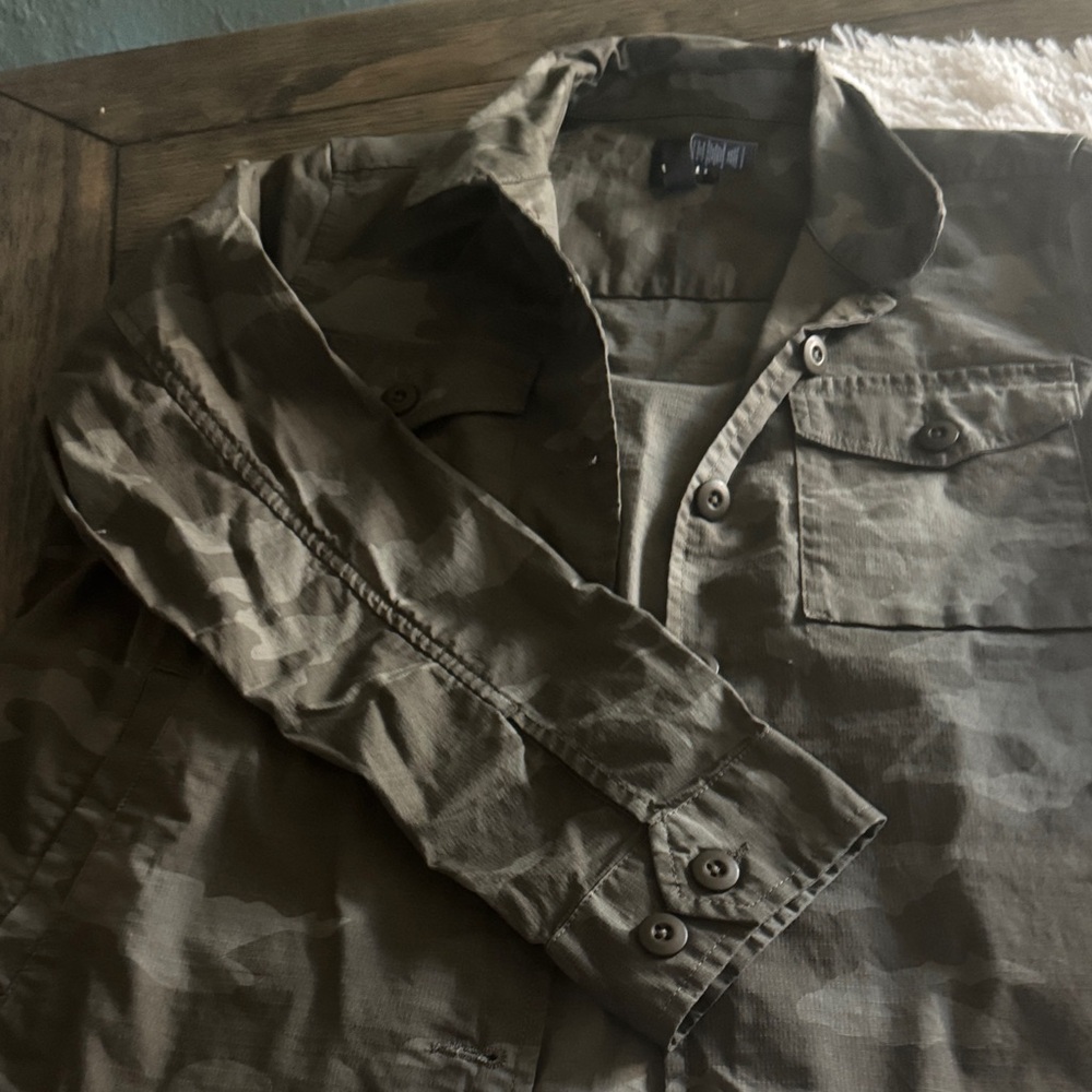 Vuori Olive Green Camouflage Utility Jacket